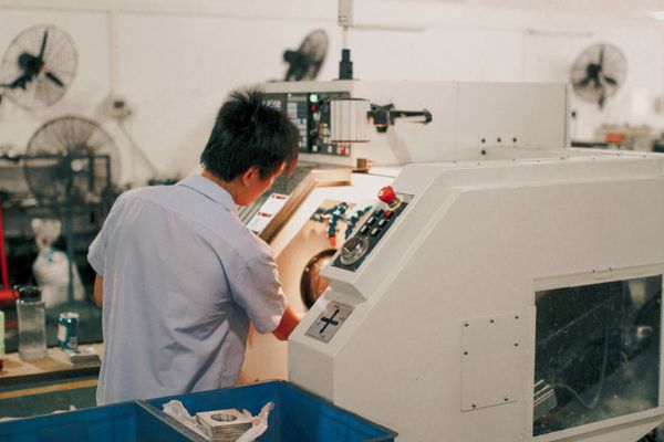 Industrial manufacturing facility with automation equipment
